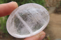 Polished Clear Quartz Galet-Palm Stones x 12 From Madagascar - Toprock Gemstones and Minerals 