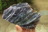 Polished Watermelon Fluorite Slices x 2 From Uis, Namibia - Toprock Gemstones and Minerals 