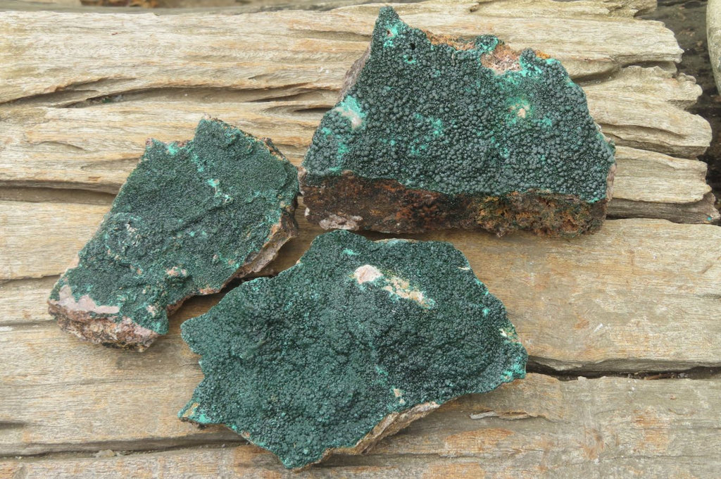 Natural Botryoidal Malachite Specimens x 6 From Congo - Toprock Gemstones and Minerals 