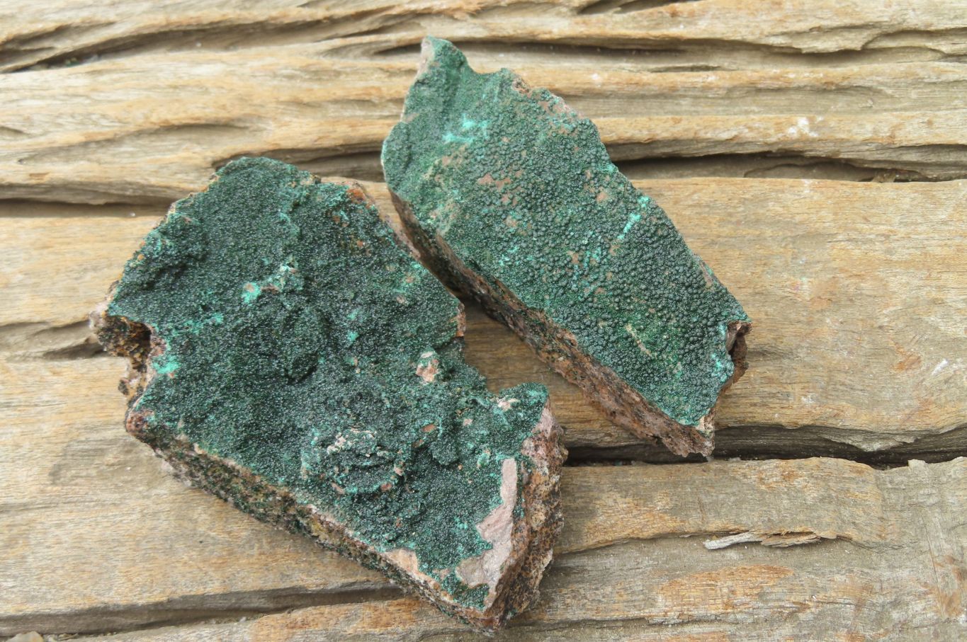 Natural Botryoidal Malachite Specimens x 6 From Congo - Toprock Gemstones and Minerals 