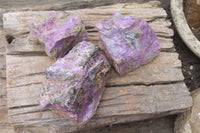 Natural Stichtite Cobbed Specimens x 3 From Barberton, South Africa - Toprock Gemstones and Minerals 