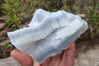 Natural Etched Blue Chalcedony Specimens x 2 From Nsanje, Malawi - Toprock Gemstones and Minerals 