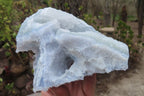 Natural Etched Blue Chalcedony Specimens x 2 From Nsanje, Malawi - Toprock Gemstones and Minerals 