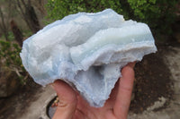 Natural Etched Blue Chalcedony Specimens x 2 From Nsanje, Malawi - Toprock Gemstones and Minerals 