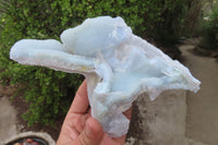 Natural Etched Blue Chalcedony Specimens x 2 From Nsanje, Malawi - Toprock Gemstones and Minerals 