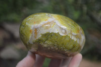 Polished Green Opal Standing Free Forms x 2 From Antsirabe, Madagascar - Toprock Gemstones and Minerals 
