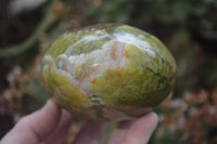 Polished Green Opal Standing Free Forms x 2 From Antsirabe, Madagascar - Toprock Gemstones and Minerals 