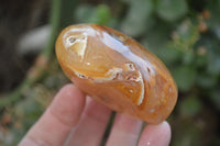 Polished Mixed Tray of Carnelian & Ocean Agate Standing Free Forms & Galet/Palm Stones From Madagascar - Toprock Gemstones and Minerals 