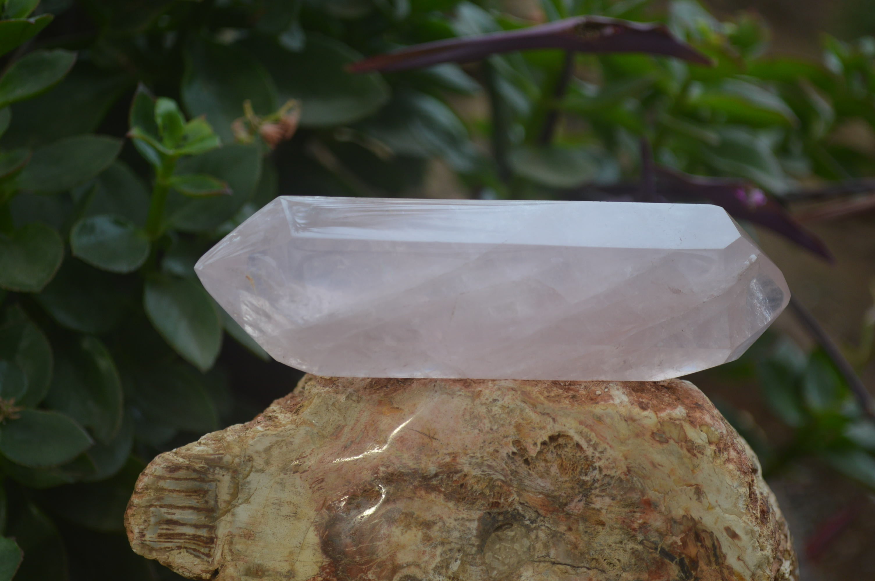 Polished Double Terminated Rose Quartz Points x 4  From Madagascar - Toprock Gemstones and Minerals 