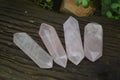Polished Double Terminated Rose Quartz Points x 4  From Madagascar - Toprock Gemstones and Minerals 