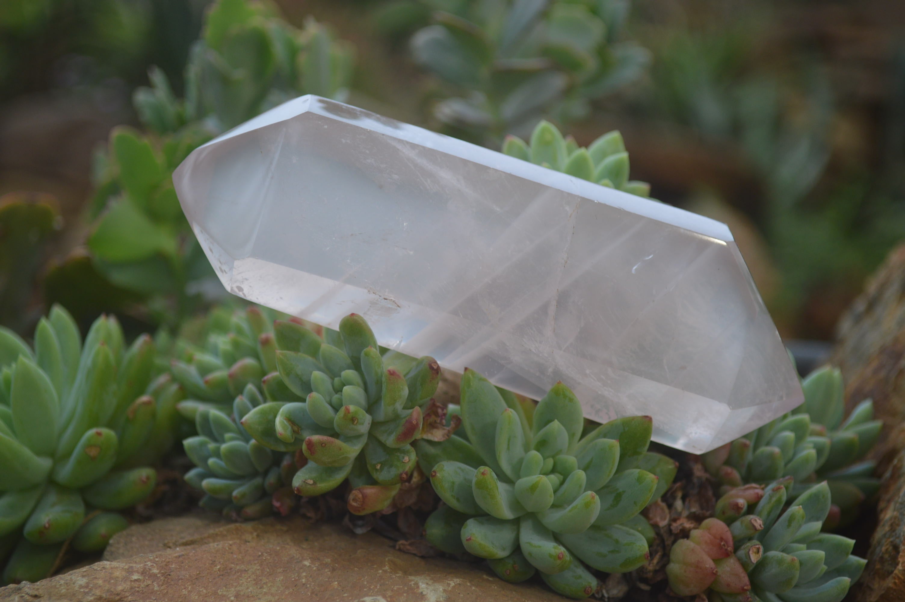 Polished Double Terminated Rose Quartz Points x 4  From Madagascar - Toprock Gemstones and Minerals 