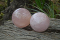 Polished Star Rose Quartz Spheres x 2 From Madagascar - Toprock Gemstones and Minerals 