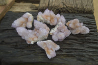 Natural Ametrine and Amethyst Spirit Quartz Clusters x 6 From Boekenhouthoek, South Africa