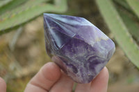 Polished Chevron Amethyst Points x 6 From Madagascar - Toprock Gemstones and Minerals 