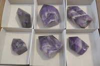 Polished Chevron Amethyst Points x 6 From Madagascar - Toprock Gemstones and Minerals 