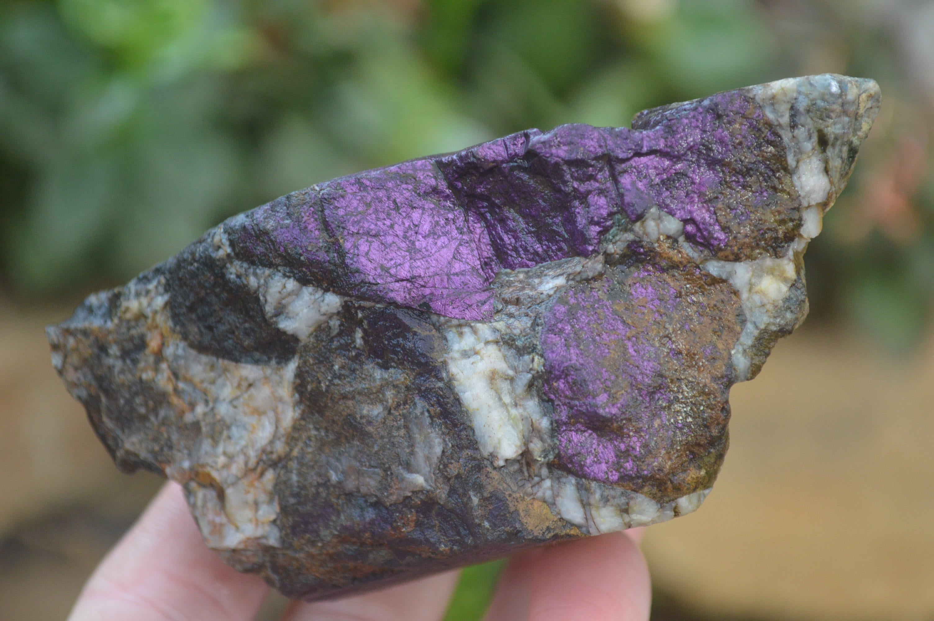 Natural Metallic Purpurite Cobbed Specimens x 6 From Erongo, Namibia - Toprock Gemstones and Minerals 
