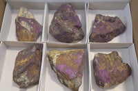 Natural Metallic Purpurite Cobbed Specimens x 6 From Erongo, Namibia - Toprock Gemstones and Minerals 