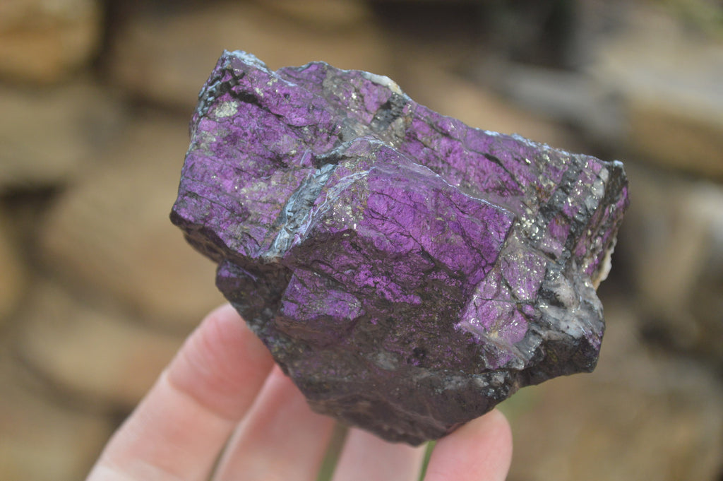 Natural Metallic Purpurite Cobbed Specimens x 6 From Erongo, Namibia - Toprock Gemstones and Minerals 