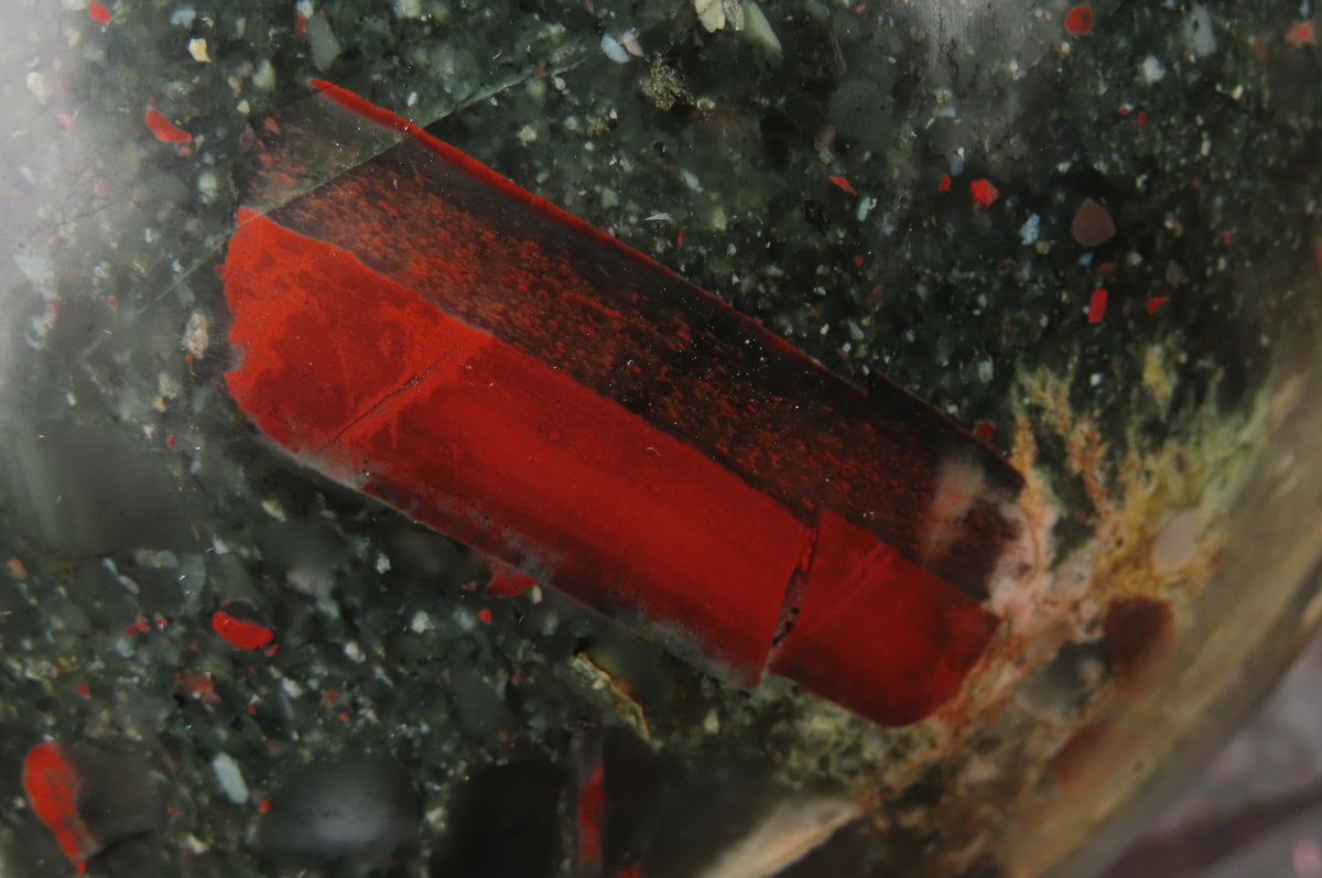 Polished Huge Bloodstone Sphere 1 x From Swaziland - Toprock Gemstones and Minerals 