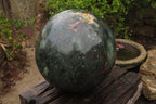 Polished Huge Bloodstone Sphere 1 x From Swaziland - Toprock Gemstones and Minerals 