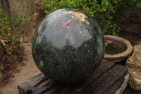 Polished Huge Bloodstone Sphere 1 x From Swaziland - Toprock Gemstones and Minerals 