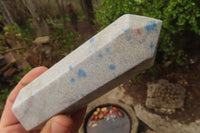 Polished Blue Spinel Spotted Quartz Points x 3 From Madagascar - Toprock Gemstones and Minerals 