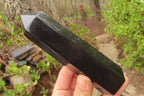 Polished Black Basalt Points -Prisms x 6 From Madagascar - Toprock Gemstones and Minerals 