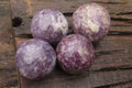 Polished Lepidolite Spheres x 4 From Ambatondrazaka, Madagascar - Toprock Gemstones and Minerals 