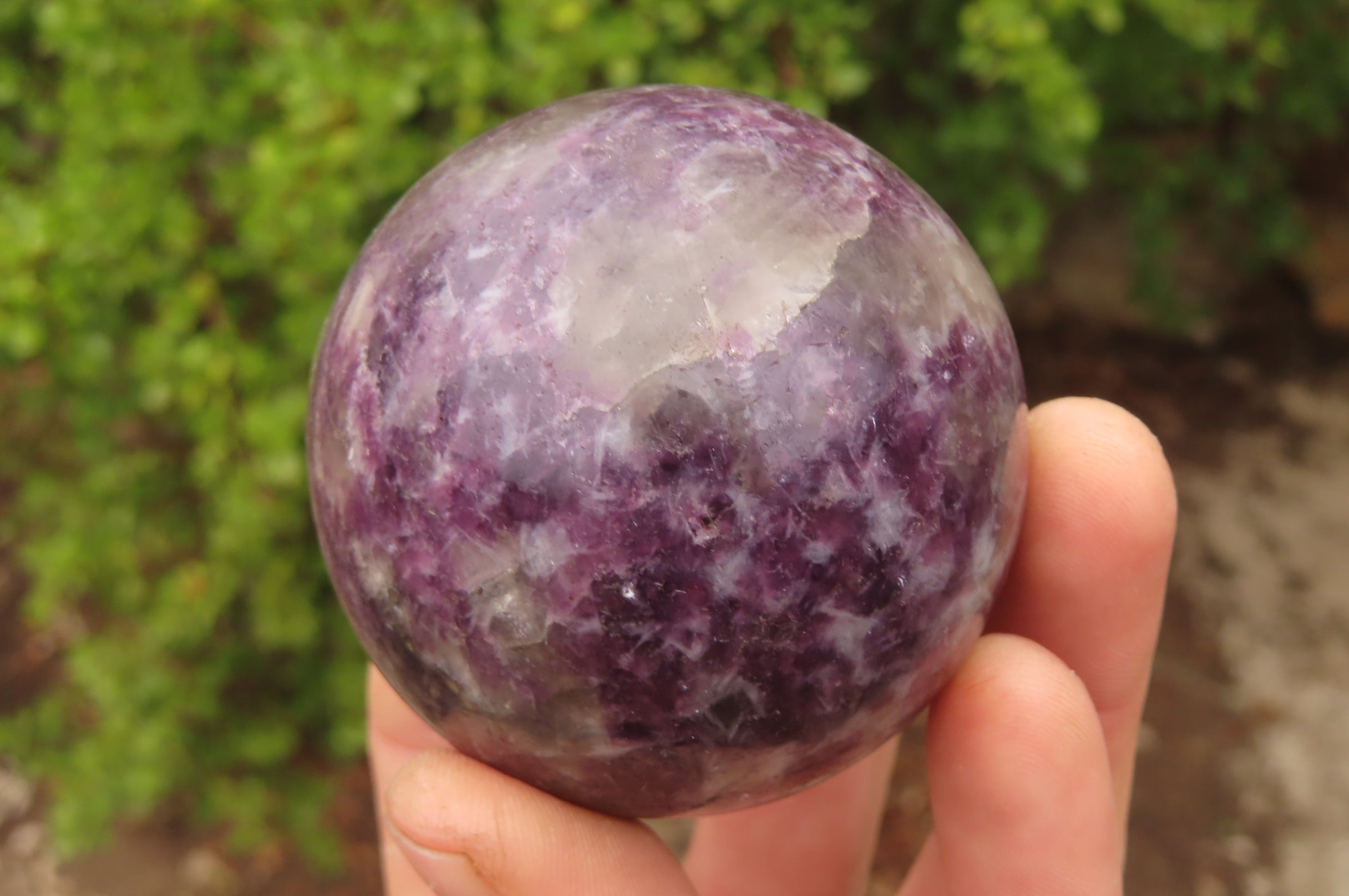 Polished Lepidolite Spheres x 4 From Ambatondrazaka, Madagascar - Toprock Gemstones and Minerals 