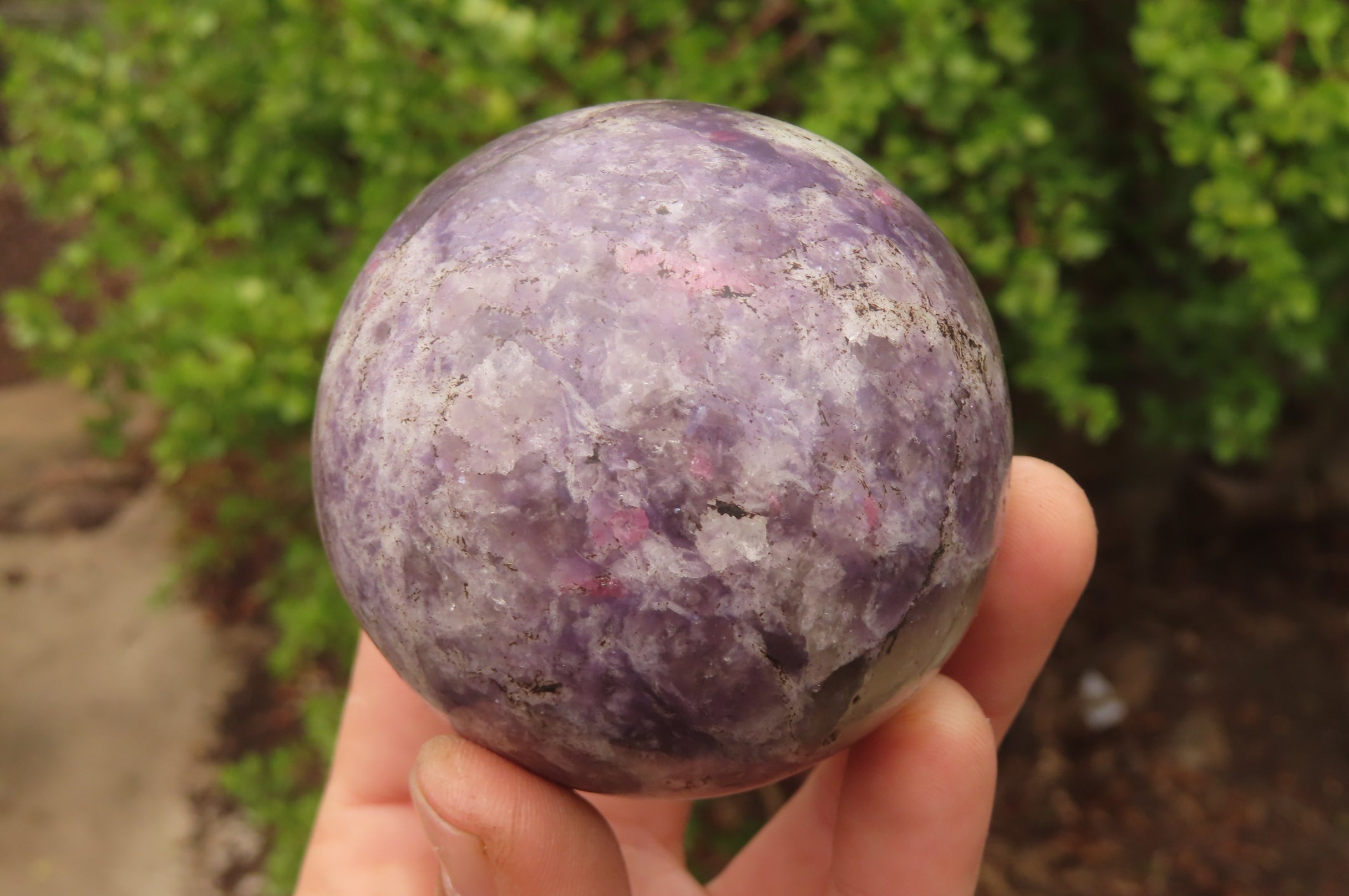 Polished Lepidolite Spheres x 4 From Ambatondrazaka, Madagascar - Toprock Gemstones and Minerals 