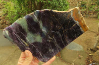 Polished Watermelon Fluorite Slices x 1 From Uis, Namibia - Toprock Gemstones and Minerals 