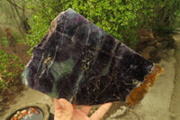 Polished Watermelon Fluorite Slices x 1 From Uis, Namibia - Toprock Gemstones and Minerals 