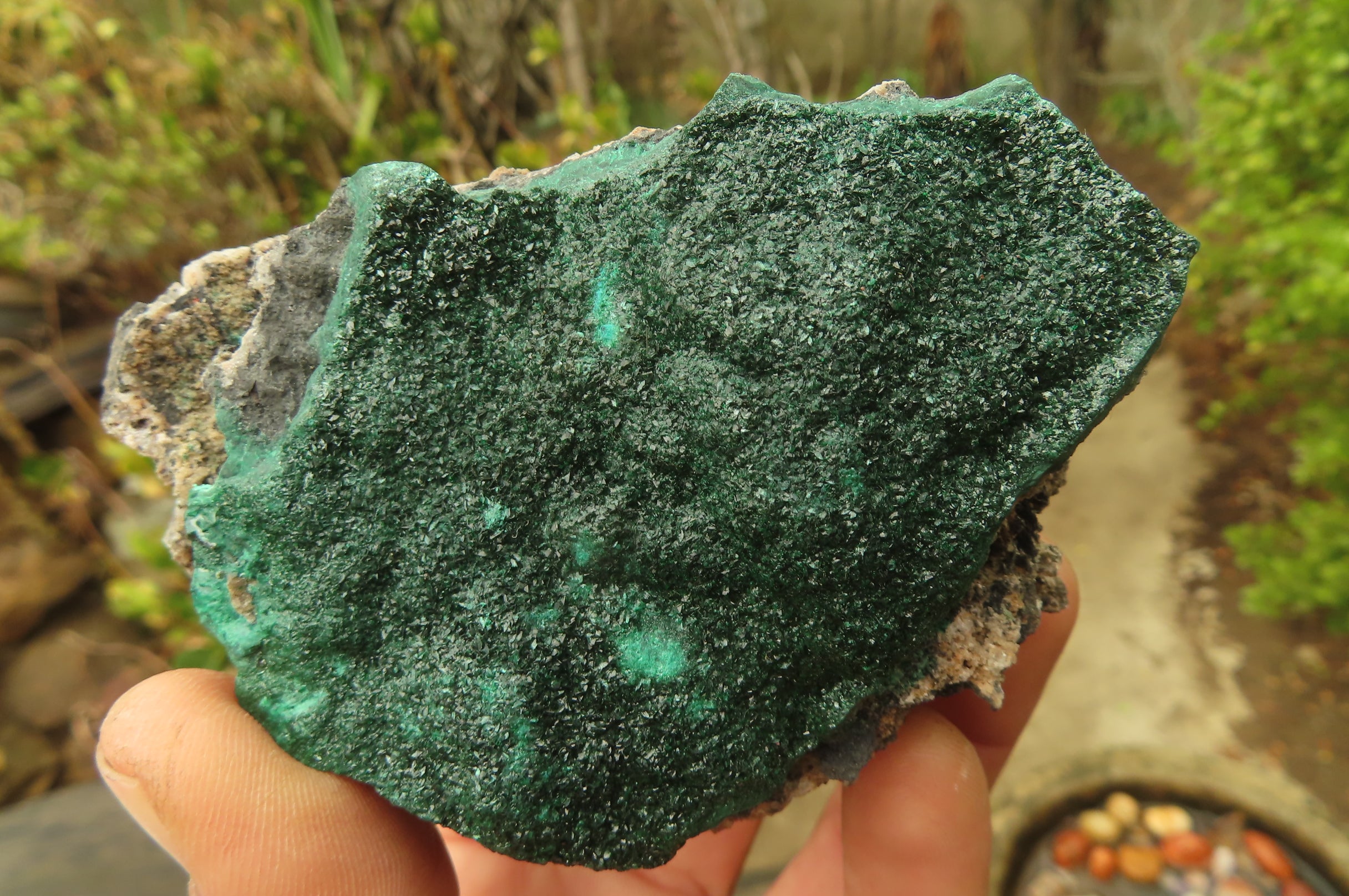 Natural Crystalline Malachite Specimens x 6 From Kasompe, Congo - Toprock Gemstones and Minerals 