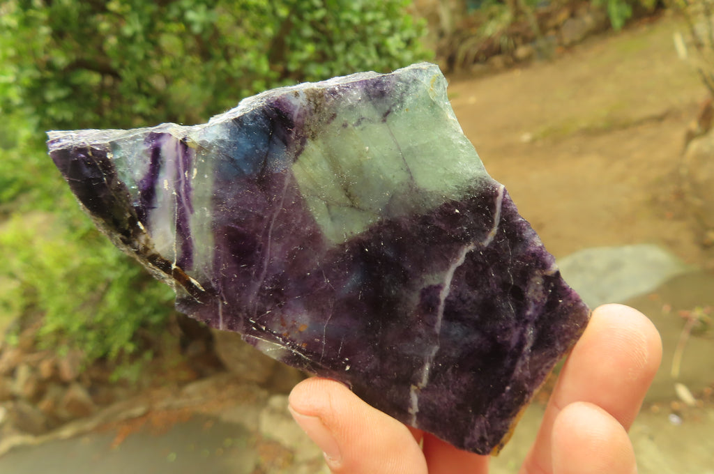 Natural Watermelon Fluorite Slices x 7 From Uis, Namibia - Toprock Gemstones and Minerals 