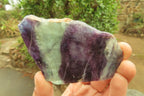 Natural Watermelon Fluorite Slices x 7 From Uis, Namibia - Toprock Gemstones and Minerals 