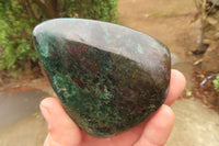Polished Rare Ruby Corundum & Green Verdite Free Forms x 4 From Zimbabwe - Toprock Gemstones and Minerals 