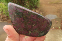 Polished Rare Ruby Corundum & Green Verdite Free Forms x 4 From Zimbabwe - Toprock Gemstones and Minerals 