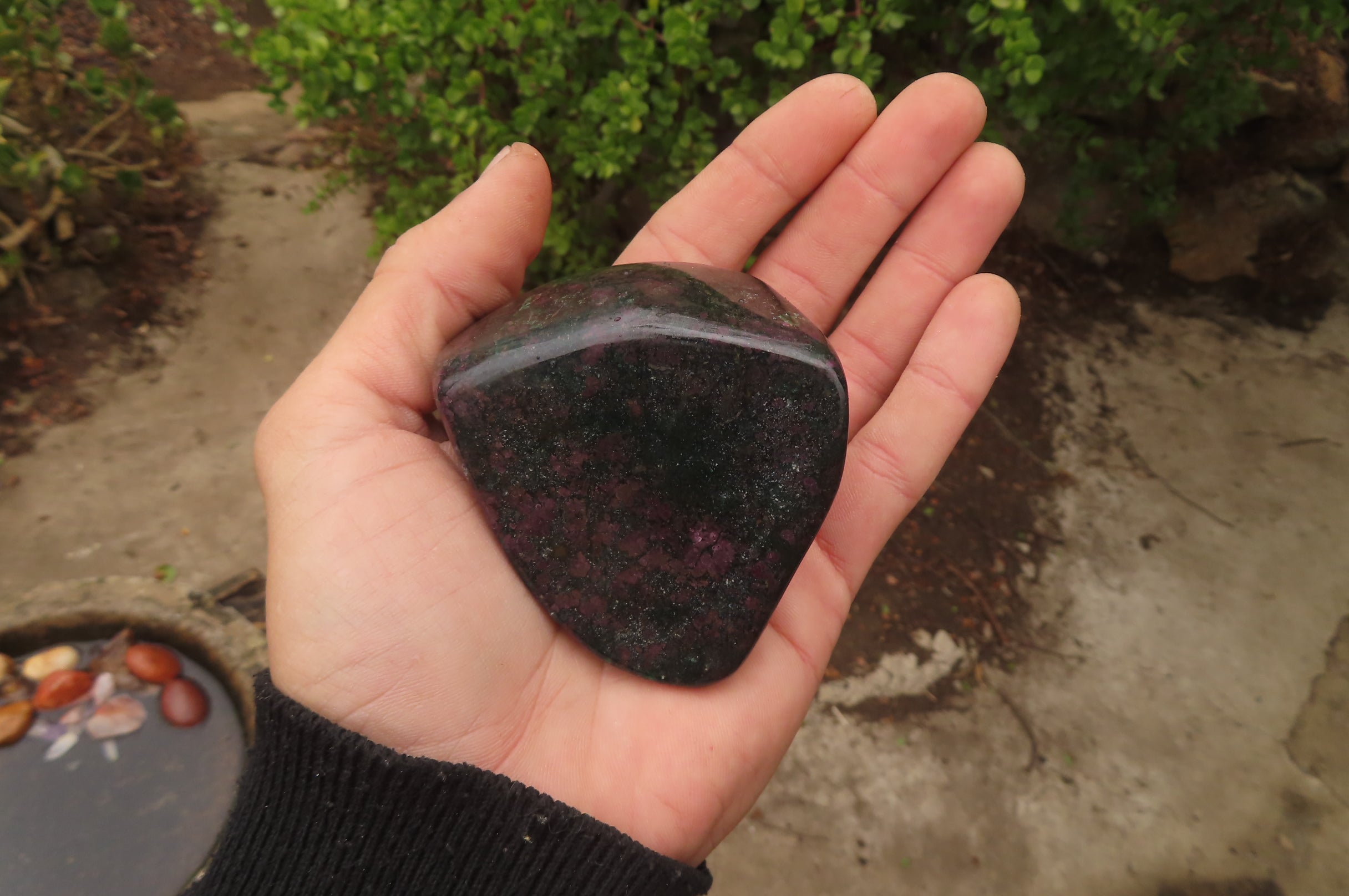 Polished Rare Ruby Corundum & Green Verdite Free Forms x 4 From Zimbabwe - Toprock Gemstones and Minerals 