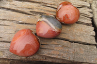 Polished Polychrome Jasper Hearts x 6 From Madagascar