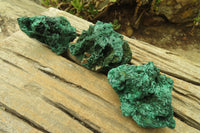 Natural Silky Malachite Specimens x 6 From Kasompe, Congo - Toprock Gemstones and Minerals 