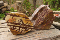 Polished On One Side Nguni Jasper Specimens x 2 From Prieska, South Africa - Toprock Gemstones and Minerals 