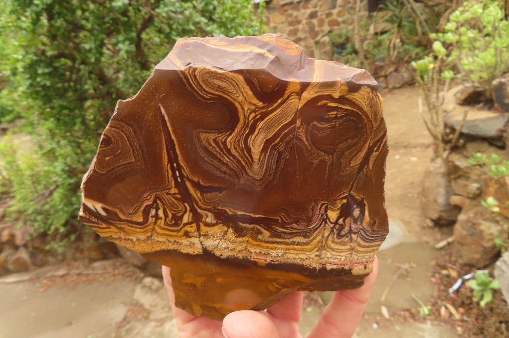 Polished On One Side Nguni Jasper Specimens x 3 From Prieska, South Africa - Toprock Gemstones and Minerals 