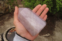 Polished Rose Quartz Point-Prisms x 2 From Madagascar - Toprock Gemstones and Minerals 