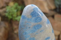 Polished Blue Spinel Spotted Quartz Standing Free Form x 1 From Madagascar - Toprock Gemstones and Minerals 