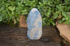 Polished Blue Spinel Spotted Quartz Standing Free Form x 1 From Madagascar - Toprock Gemstones and Minerals 