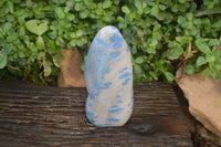 Polished Blue Spinel Spotted Quartz Standing Free Form x 1 From Madagascar - Toprock Gemstones and Minerals 