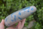 Polished Blue Spinel Spotted Quartz Standing Free Form x 1 From Madagascar - Toprock Gemstones and Minerals 