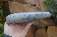 Polished Blue Spinel Spotted Quartz Standing Free Form x 1 From Madagascar - Toprock Gemstones and Minerals 