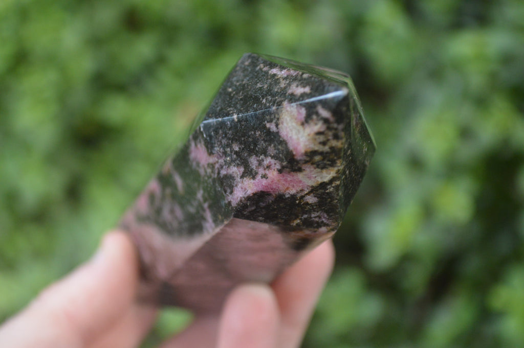 Polished Rhodonite Point-Prisms x 3 From Ambindavato, Madagascar - Toprock Gemstones and Minerals 