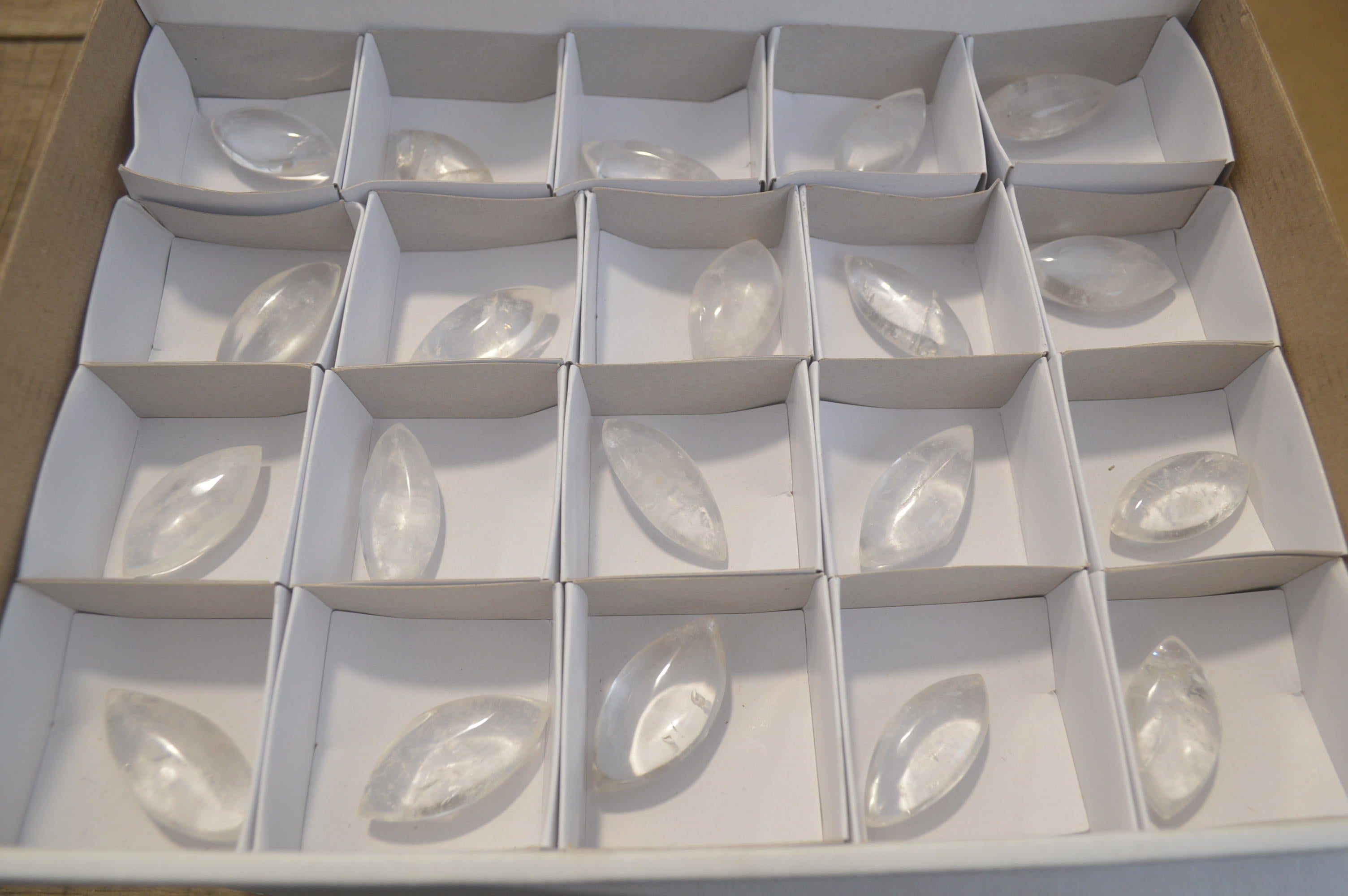 Polished Clear Quartz "Angel Tears" Pendant Pieces x 20 From Madagascar - Toprock Gemstones and Minerals 